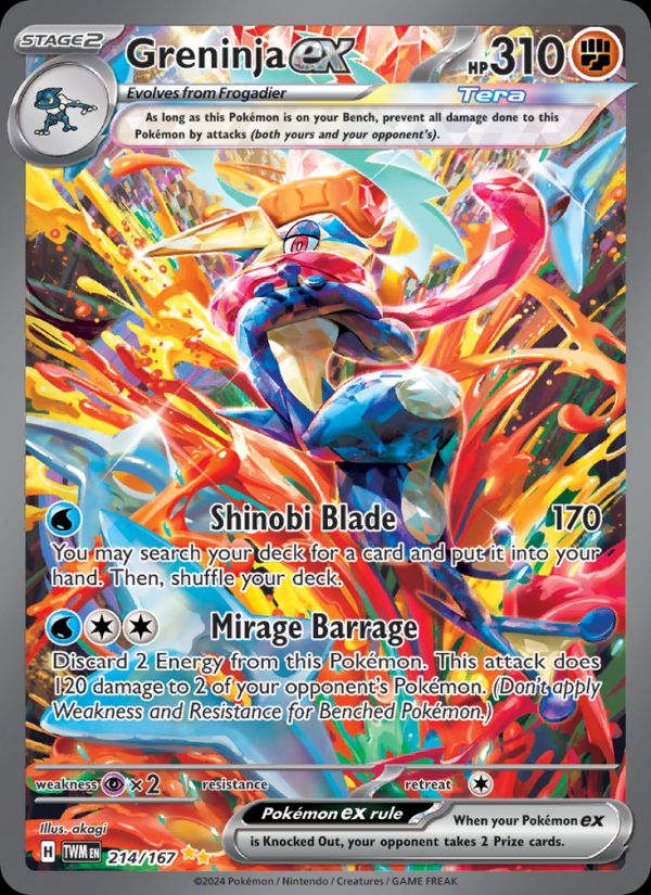 Greninja ex special illustration rare Scarlet Violet PSA 10 graded Pokémon card