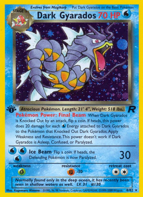 Dark Gyarados Team Rocket 8/82 PSA 10 graded Pokémon card