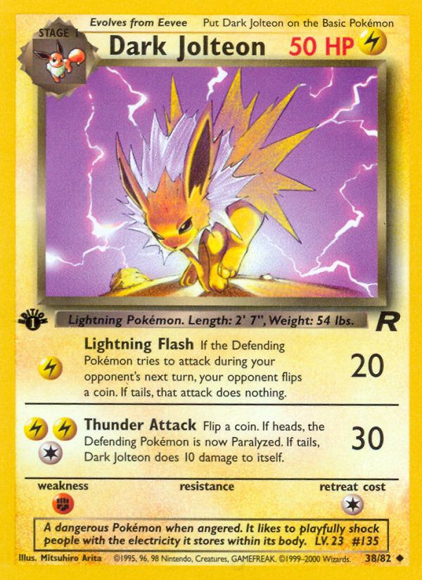 PSA 10 Dark Jolteon Team Rocket graded Pokémon card