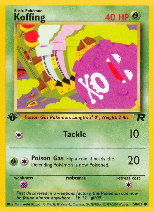 PSA 10 Koffing Fossil graded Pokémon card