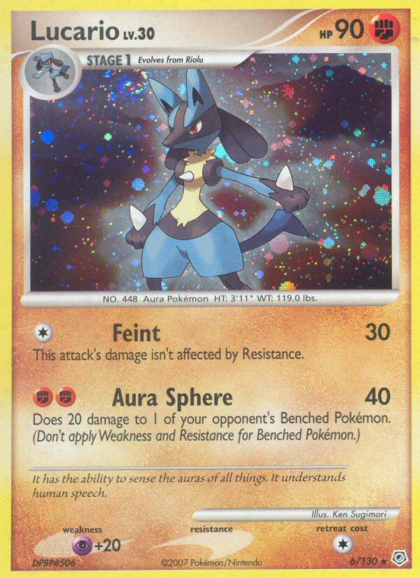 Lucario holo Diamond Pearl 4/130 PSA 10 graded Pokémon card