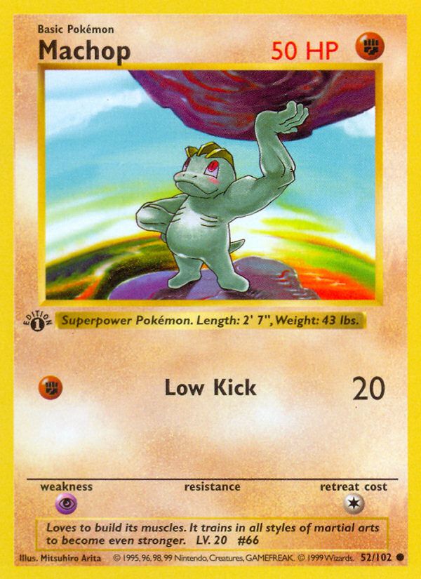 PSA 10 Machop Base Set graded Pokémon card