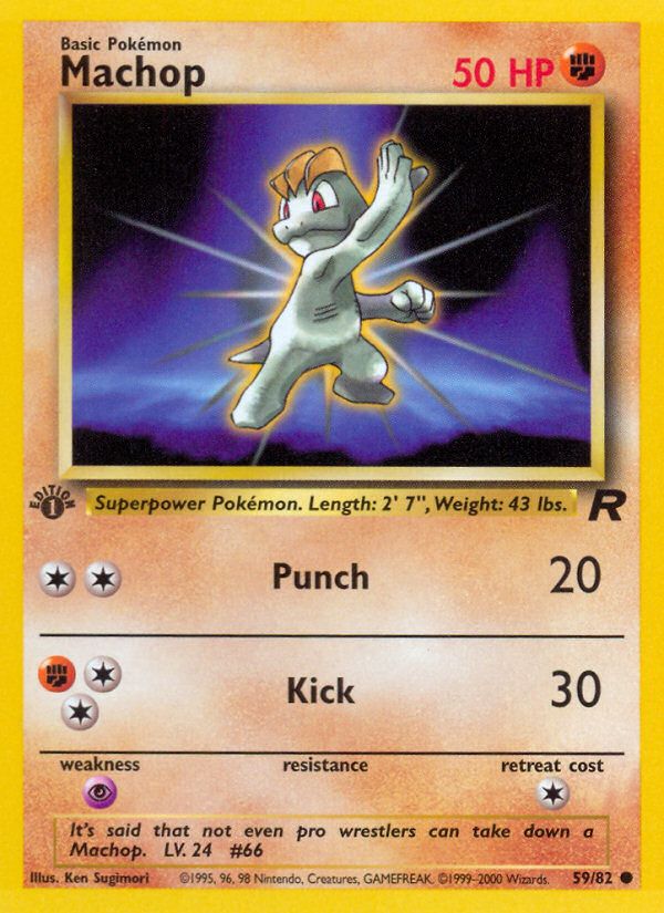 PSA 10 Machop Gym Heroes graded Pokémon card