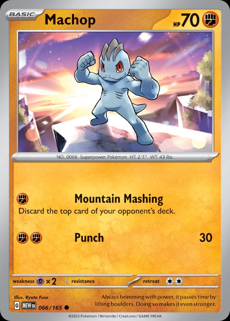 PSA 10 Machop Mysterious Treasures graded Pokémon card