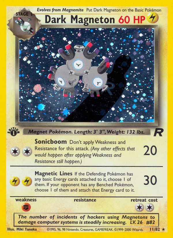 PSA 10 Dark Magneton Team Rocket graded Pokémon card