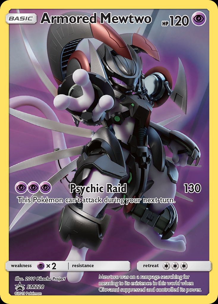 Armored Mewtwo Sun and Moon Black Star Promo SM228
