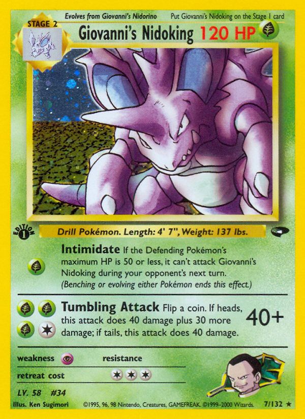 PSA 10 Giovanni's Nidoking Gym Challenge graded Pokémon card