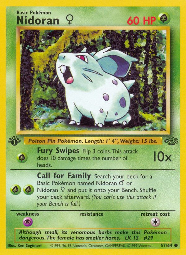 PSA 10 Nidoran♀ Jungle graded Pokémon card