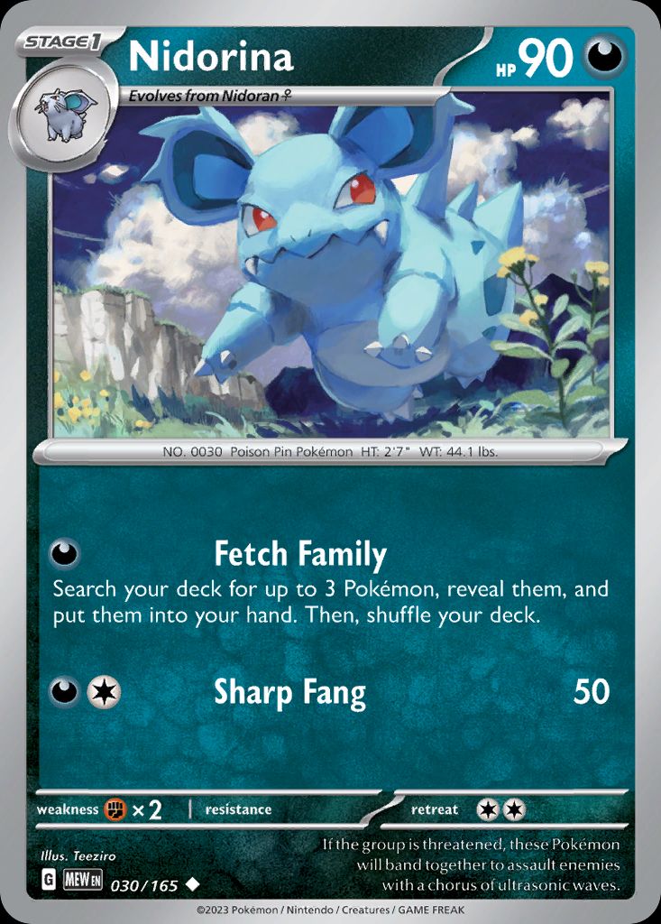 PSA 10 Nidorina Scarlet & Violet 151 graded Pokémon card