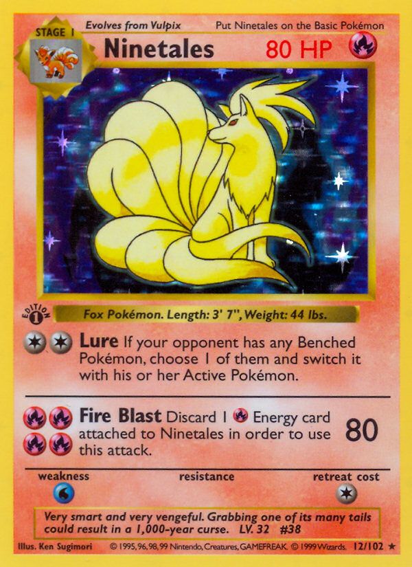 PSA 10 Ninetales Base Set graded Pokémon card