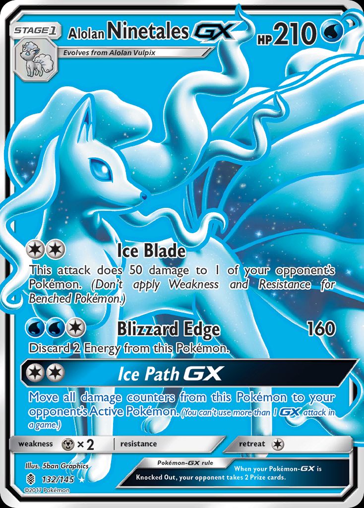PSA 10 Alolan Ninetales GX Guardians Rising graded Pokémon card