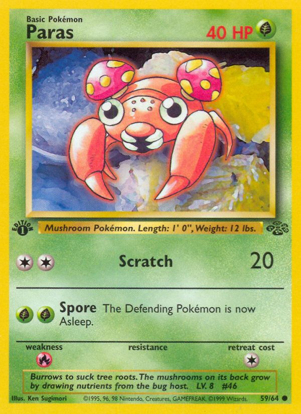 PSA 10 Paras Jungle graded Pokémon card