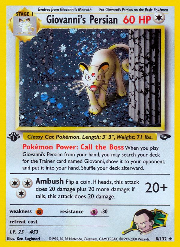 PSA 10 Giovanni's Persian Gym Challenge graded Pokémon card