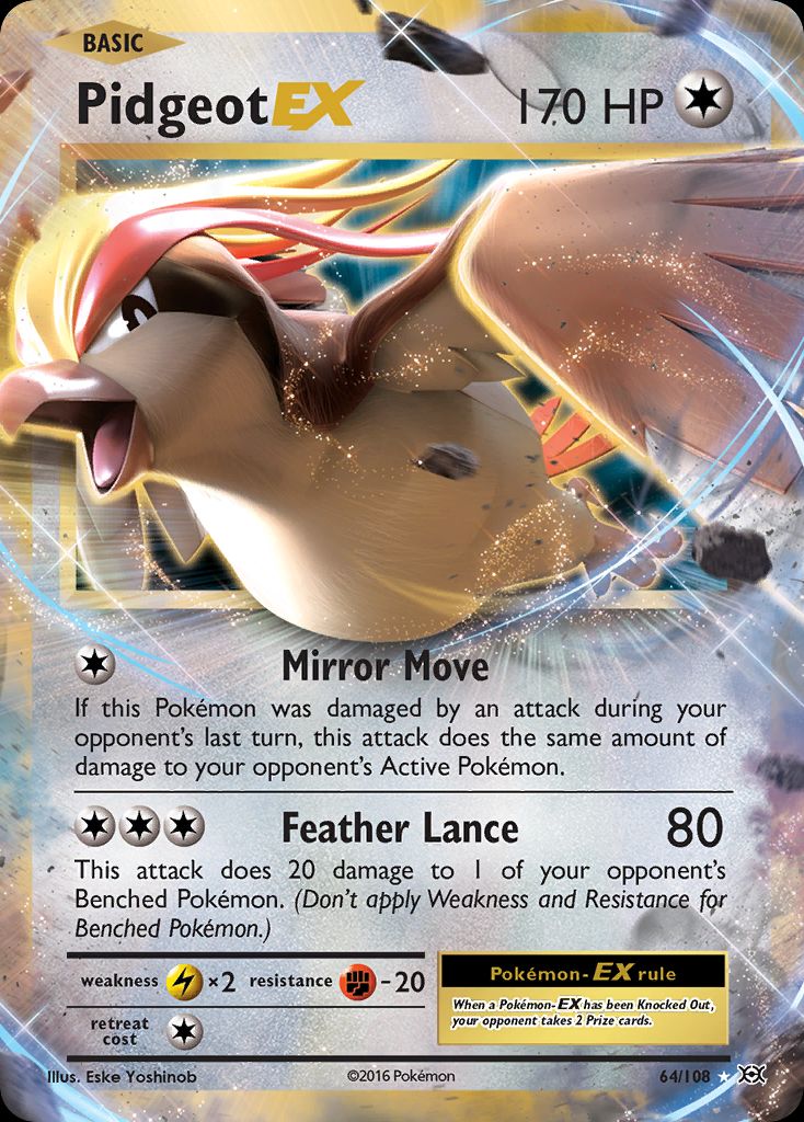 PSA 10 Pidgeot EX XY Evolutions graded Pokémon card