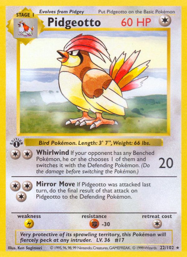 PSA 10 Pidgeotto Base Set graded Pokémon card