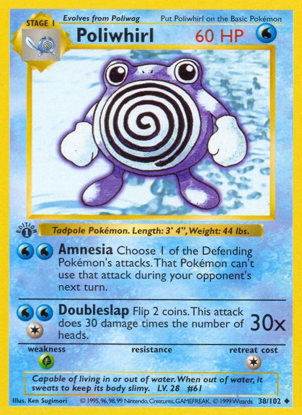 PSA 10 Poliwhirl Base Set graded Pokémon card