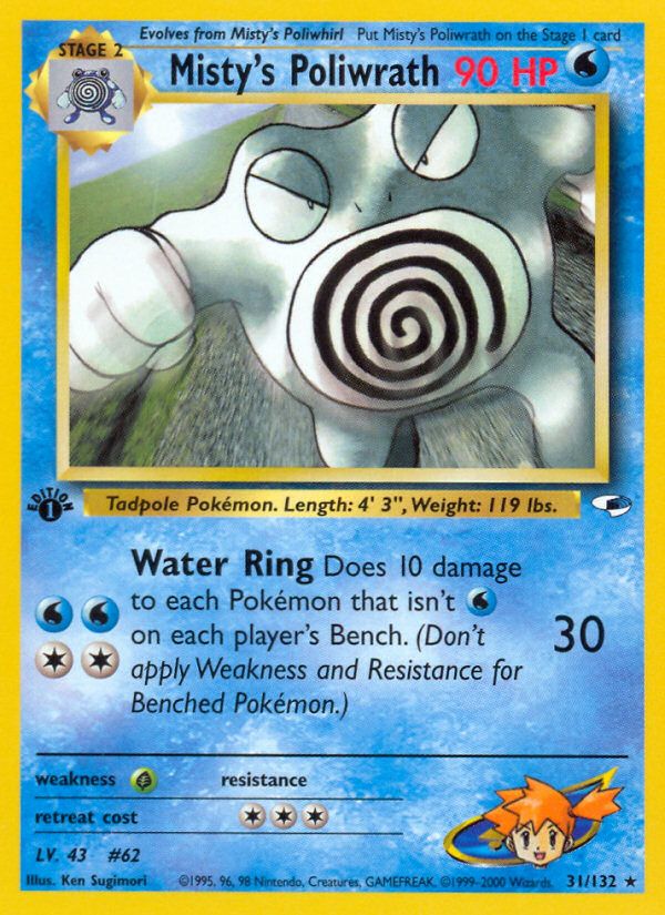 PSA 10 Blaine's Poliwrath Gym Heroes graded Pokémon card
