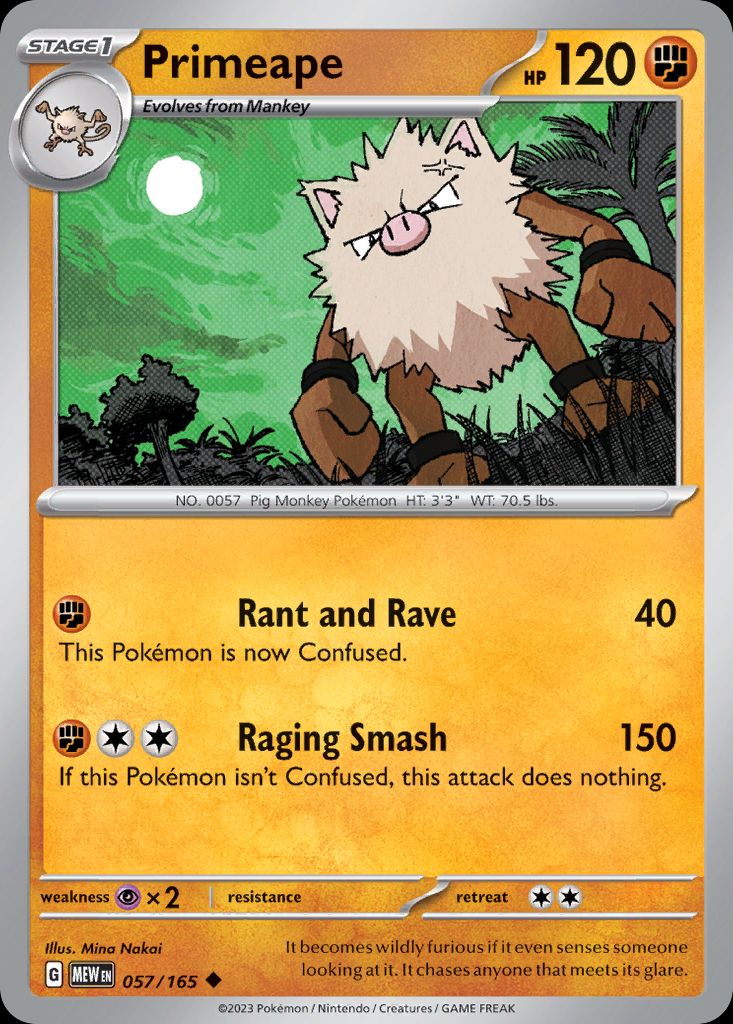 PSA 10 Primeape Scarlet & Violet 151 graded Pokémon card