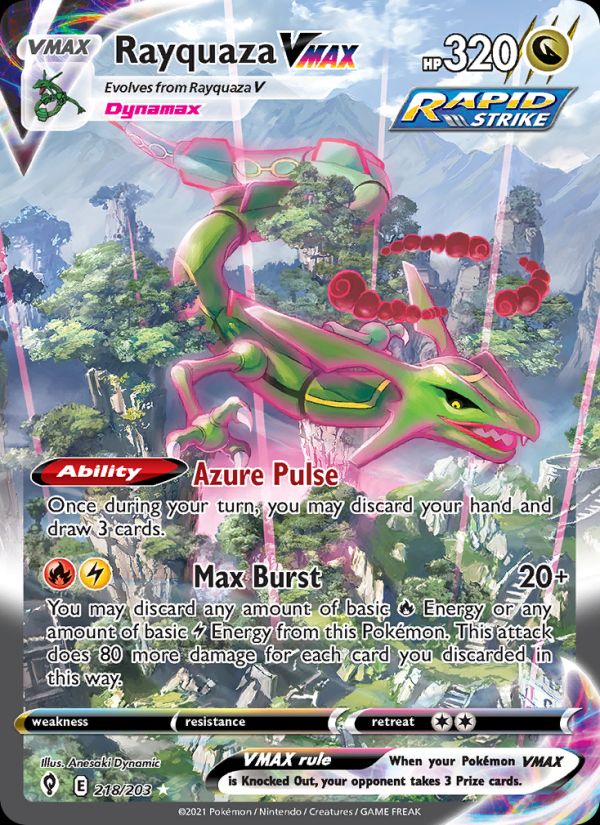 Rayquaza VMAX Alternate Art #218