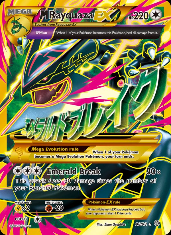 M Rayquaza EX colorless full art Ancient Origins 98/98 PSA 10 graded Pokémon card