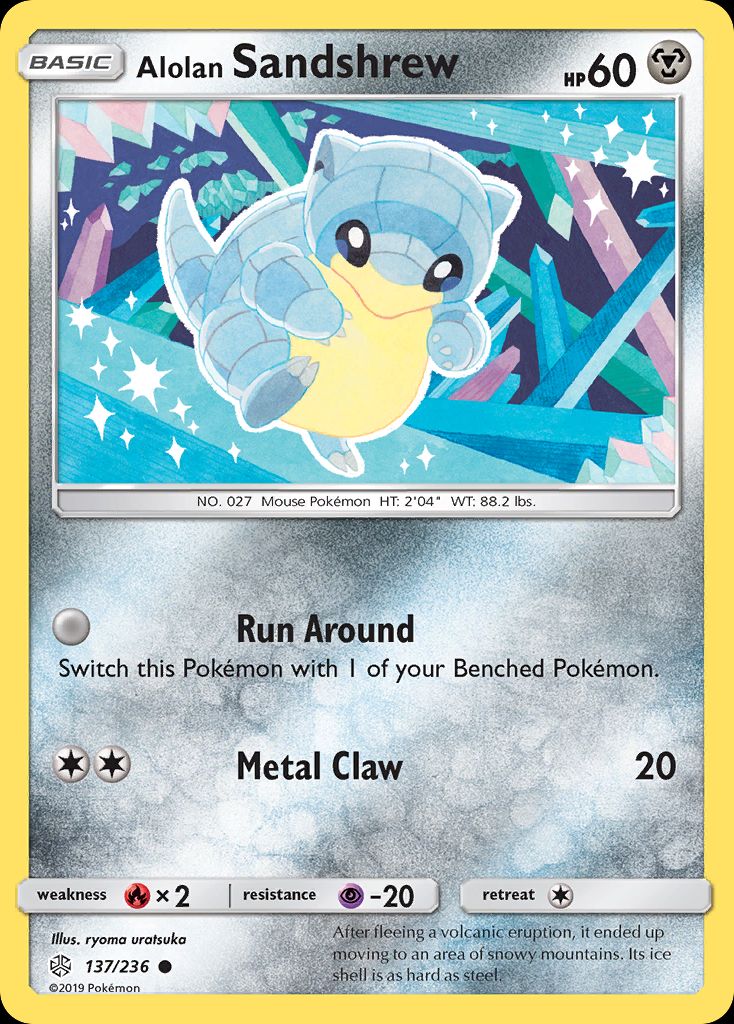 PSA 10 Alolan Sandshrew Cosmic Eclipse graded Pokémon card
