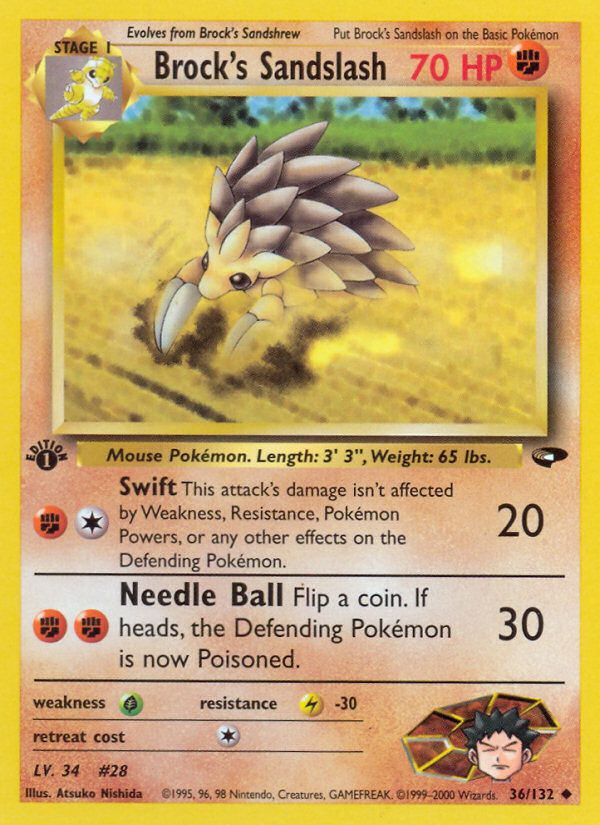 PSA 10 Brock's Sandslash Gym Challenge graded Pokémon card