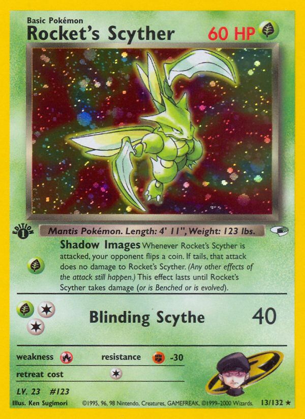 PSA 10 Rocket's Scyther Gym Heroes graded Pokémon card