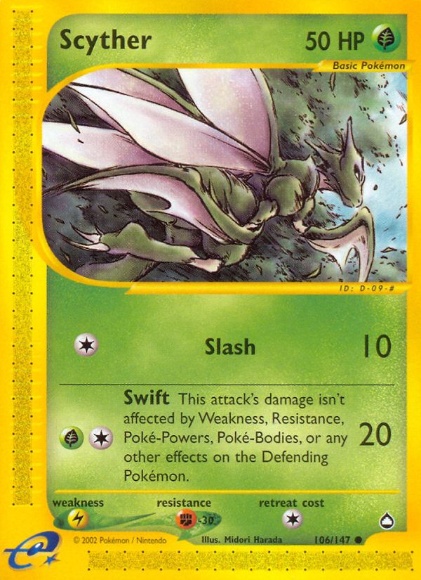 PSA 10 Scyther Aquapolis graded Pokémon card