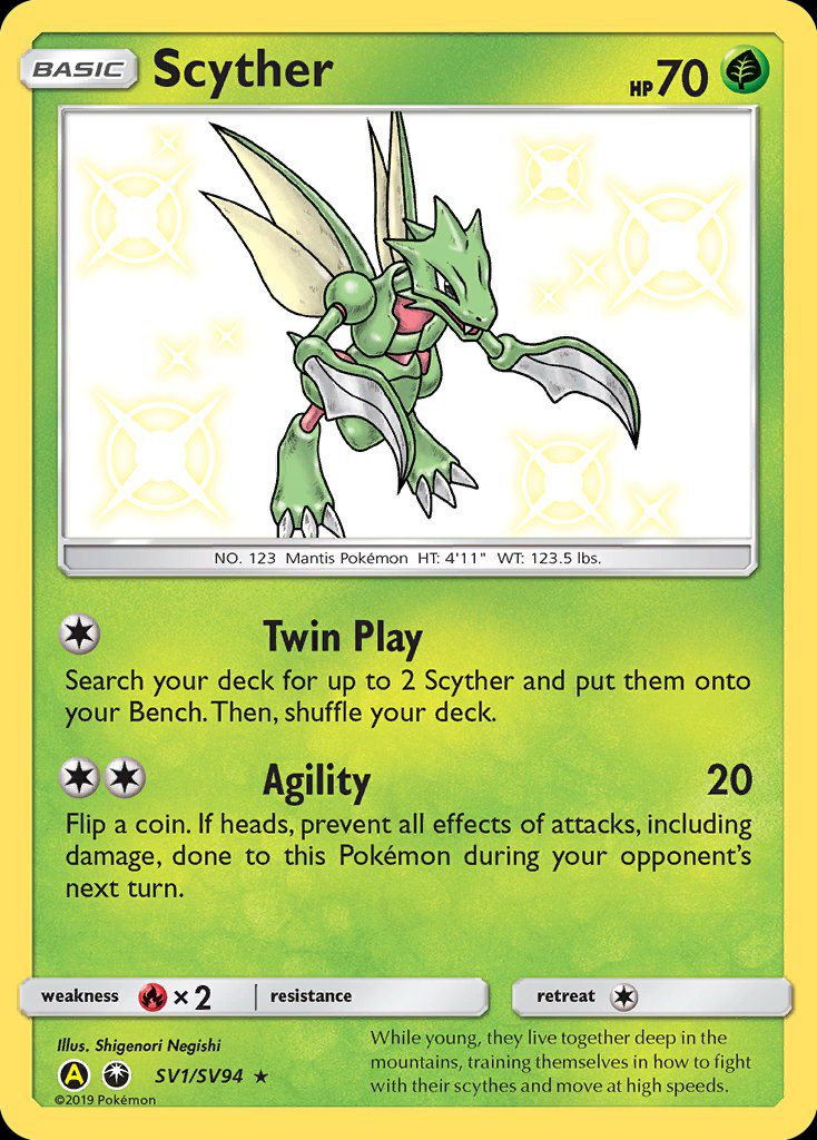 PSA 10 Scyther Hidden Fates Shiny Vault graded Pokémon card
