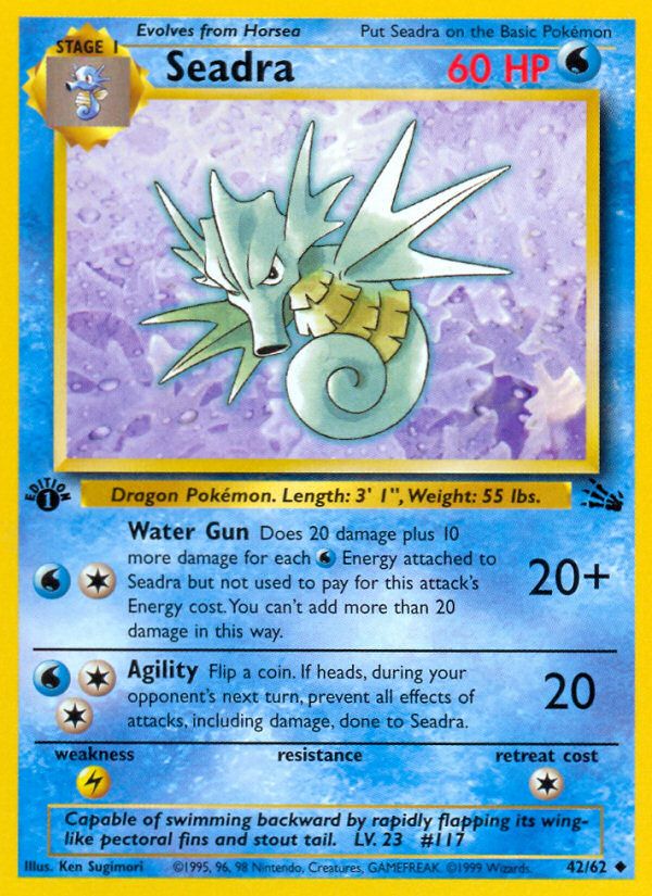 PSA 10 Seadra Base Set graded Pokémon card