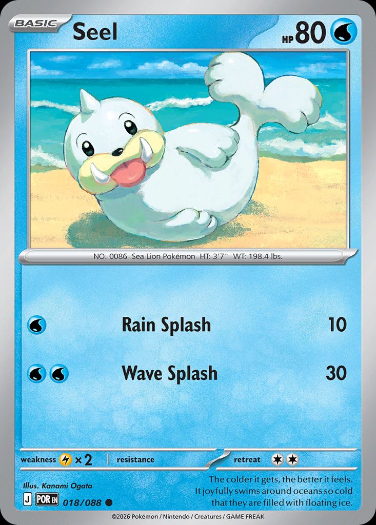 PSA 10 Seel McDonald's Collection 2018 graded Pokémon card