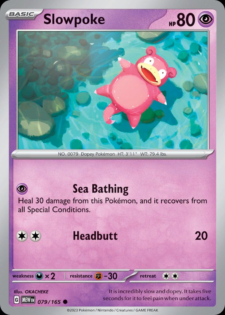 PSA 10 Slowpoke Pokémon Card 151 graded Pokémon card