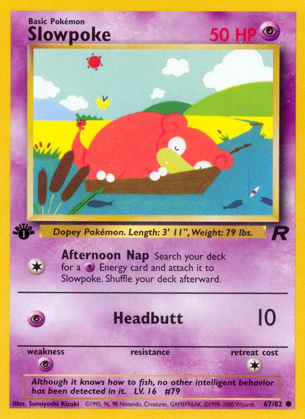 PSA 10 Slowpoke Team Rocket graded Pokémon card