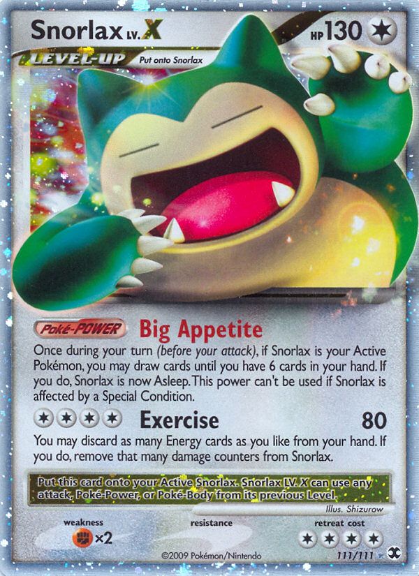 Snorlax Lv.X Diamond Pearl era PSA 10 graded Pokémon card
