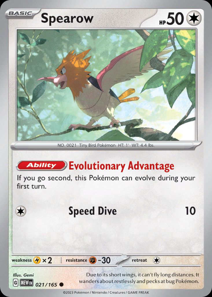 PSA 10 Spearow Topsun graded Pokémon card