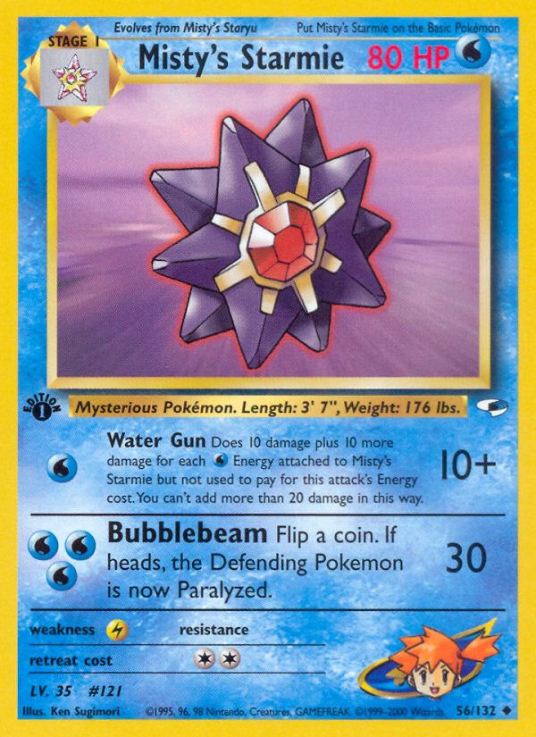 PSA 10 Misty's Starmie Gym Heroes graded Pokémon card