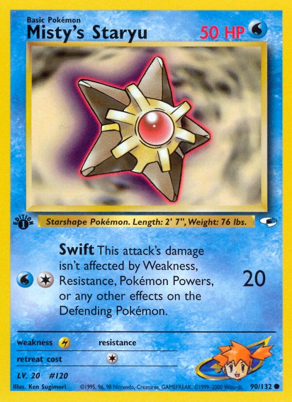 PSA 10 Misty's Staryu Gym Heroes graded Pokémon card