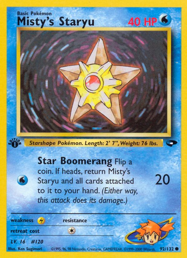 PSA 10 Misty's Staryu Gym Challenge graded Pokémon card