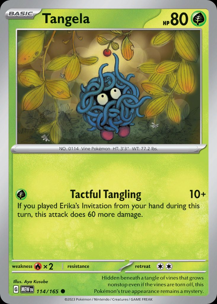 PSA 10 Tangela Scarlet & Violet 151 graded Pokémon card