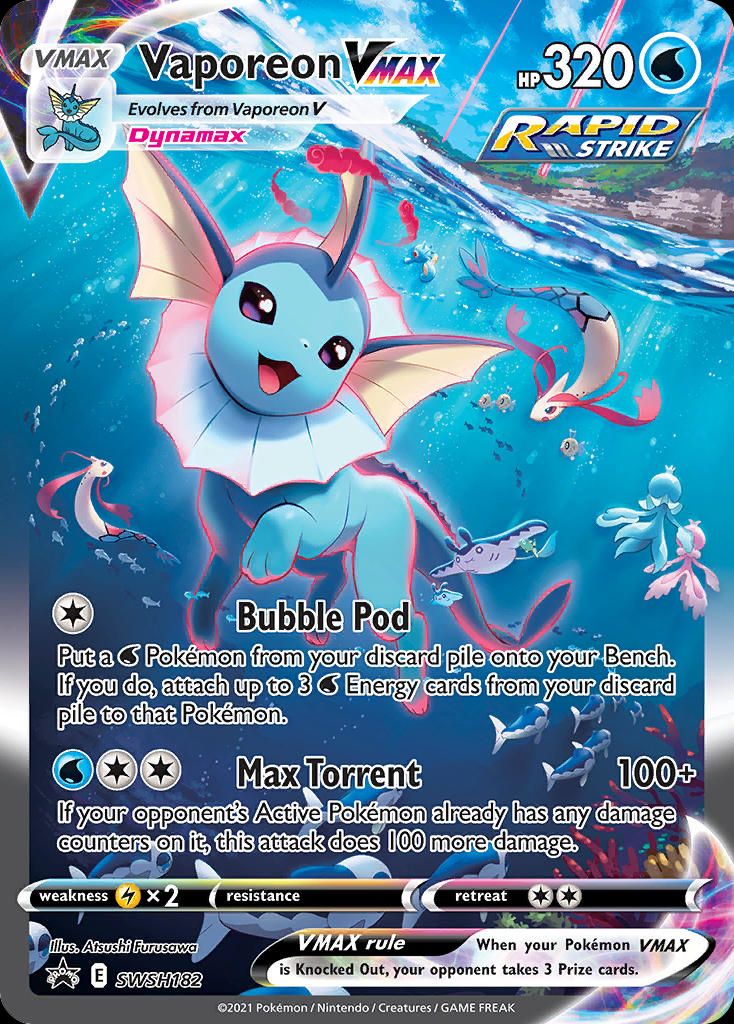 PSA 10 Vaporeon VMAX SWSH Black Star Promos graded Pokémon card