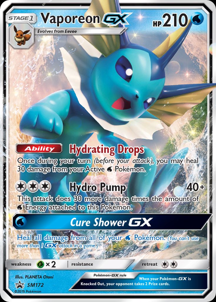 PSA 10 Vaporeon GX SM Black Star Promos graded Pokémon card