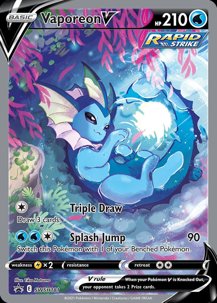 PSA 10 Vaporeon V SWSH Black Star Promos graded Pokémon card