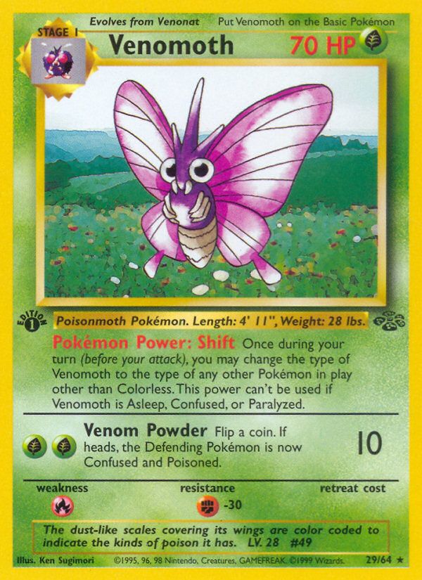 PSA 10 Venomoth Jungle graded Pokémon card