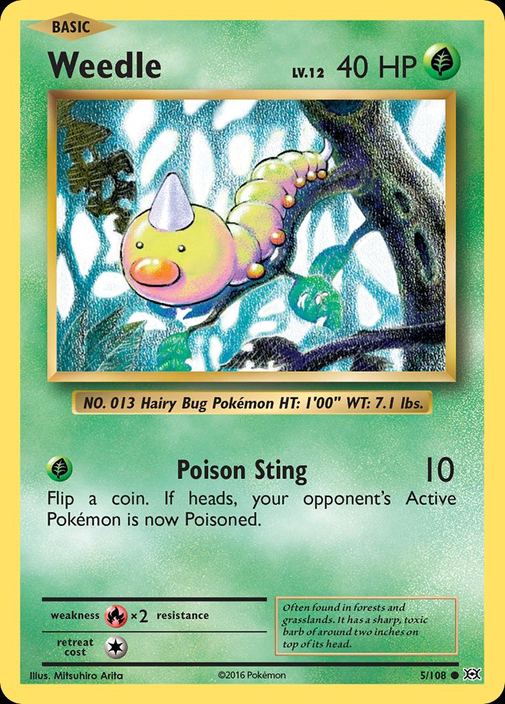 PSA 10 Weedle XY Evolutions graded Pokémon card