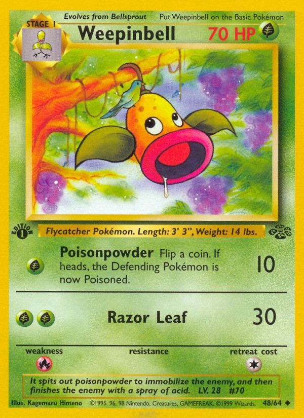PSA 10 Weepinbell Jungle graded Pokémon card