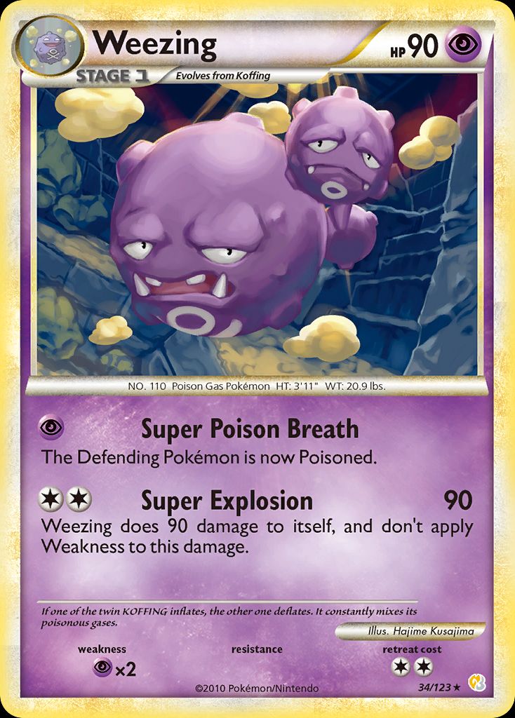 PSA 10 Koga's Weezing Gym Heroes graded Pokémon card