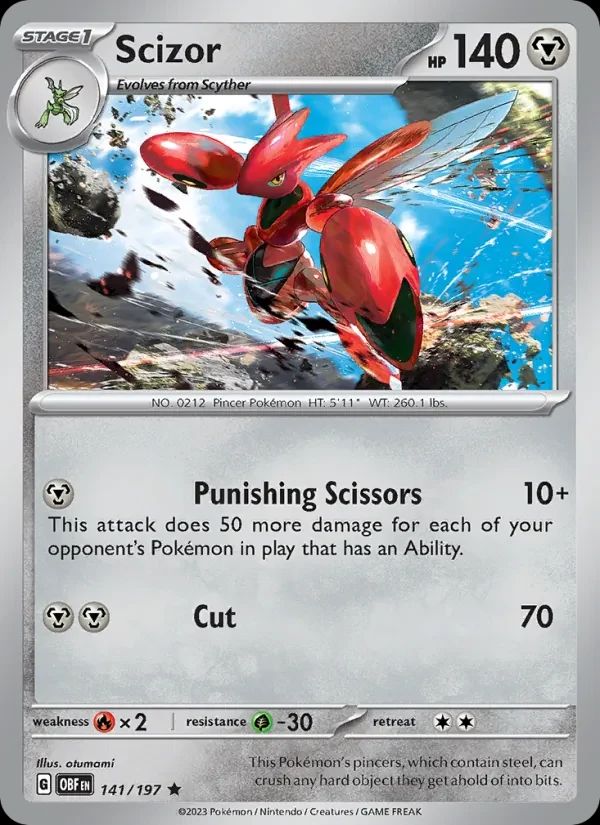 Scizor Obsidian Flames card