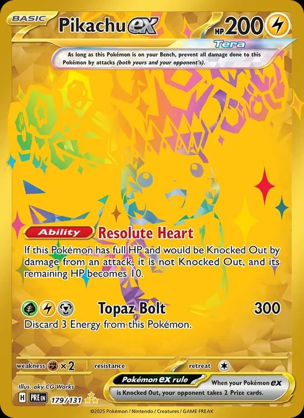 Pikachu ex Prismatic Evolutions card