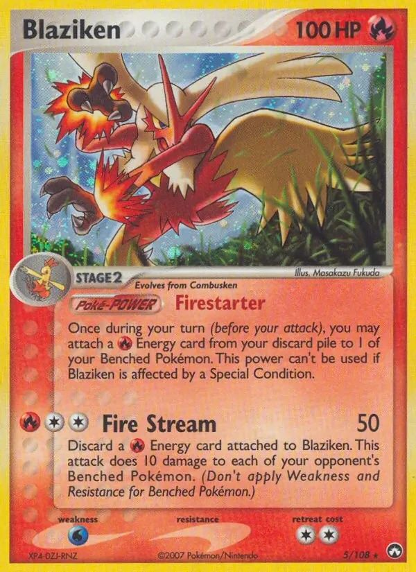 Blaziken EX Power Keepers card