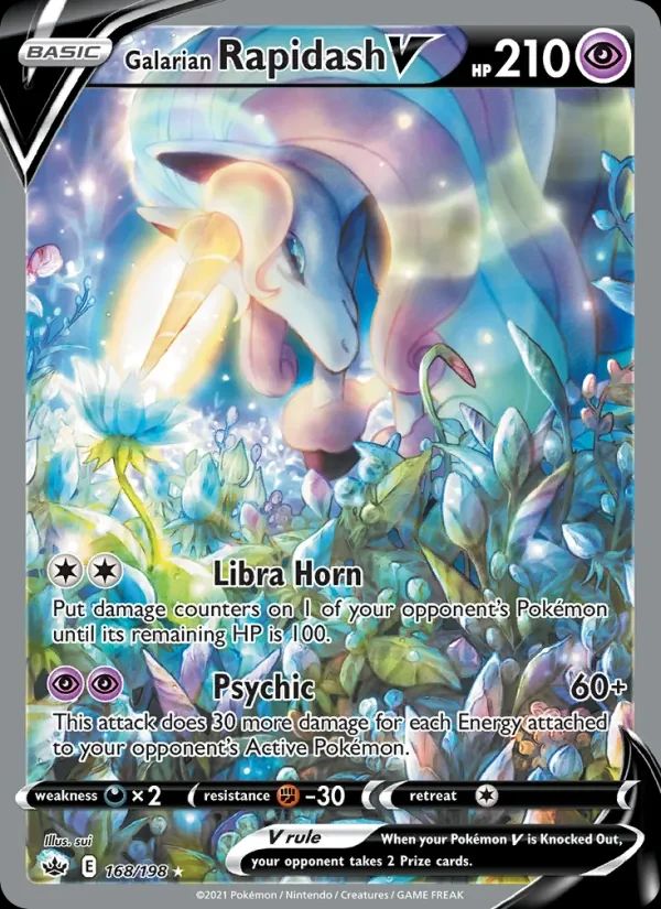 Galarian Rapidash V Chilling Reign card